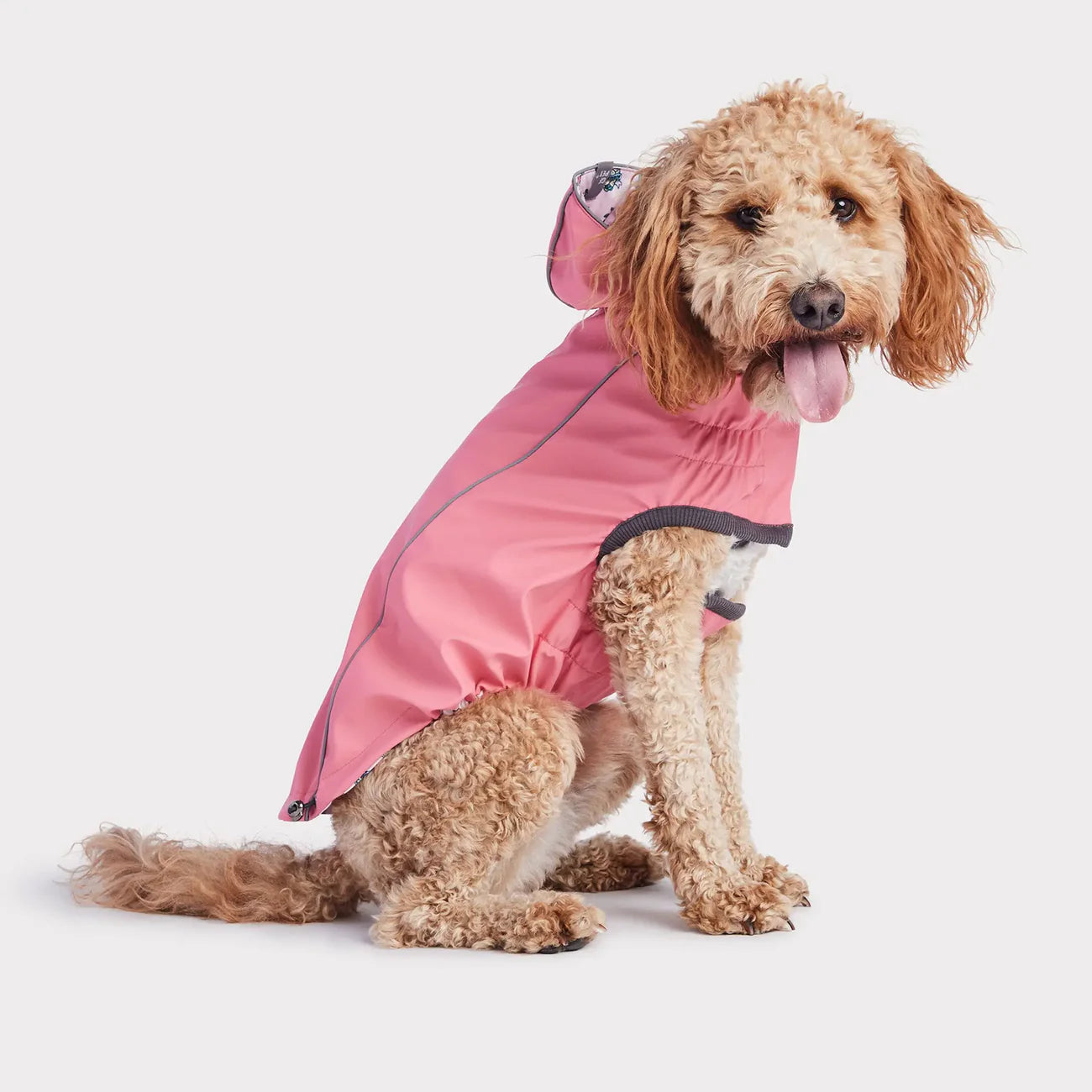 GF Pets Reversible Dog Raincoat | Pink Fiesta - Large