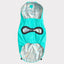GF Pets Reversible Dog Raincoat | Neon Aqua & Iridescent - 3XL