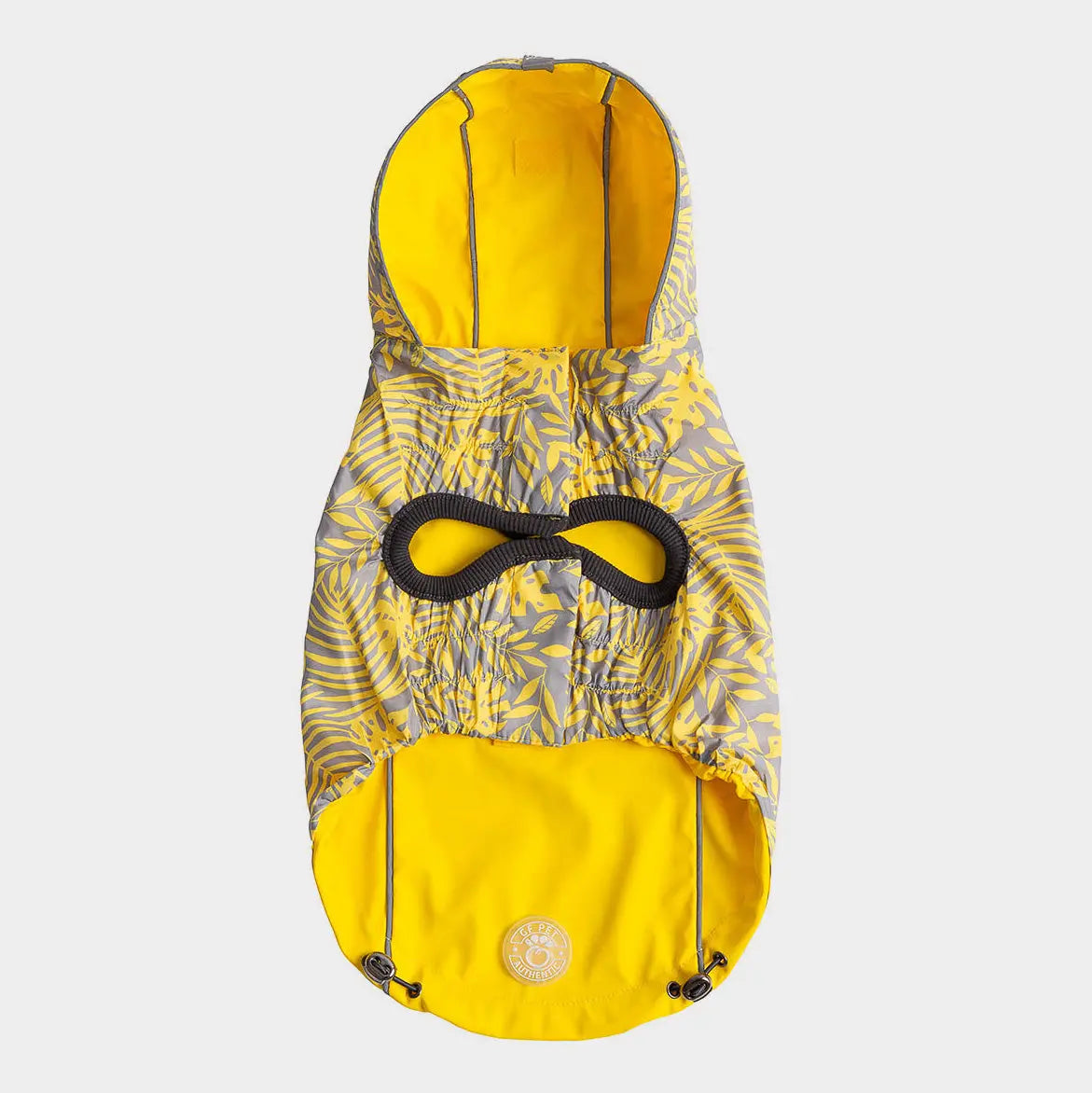GF Pets Reversible Dog Raincoat | Yellow Leaves - Medium