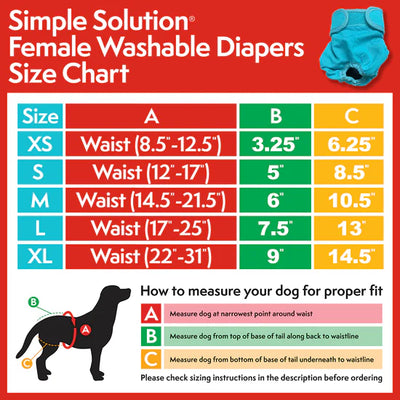 Simple Solution Washable Female Dog Diaper - XL