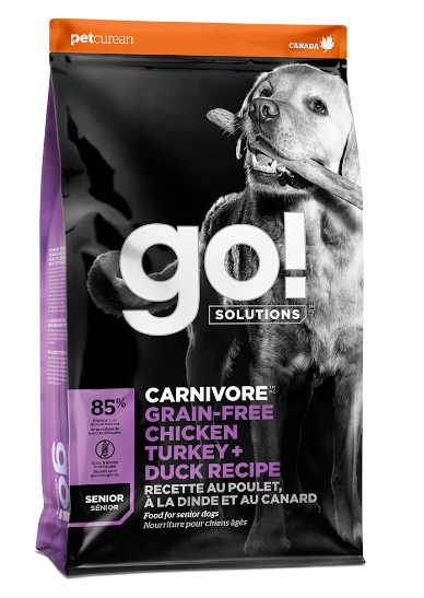 Go! Solutions Carnivore Grain Free Chicken, Turkey & Duck Senior Recipe 3.5lb
