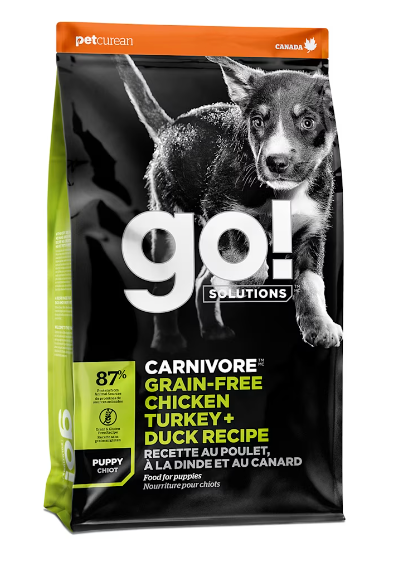 Go! Solutions Carnivore Grain Free Chicken, Turkey & Duck Puppy Recipe 3.5lb