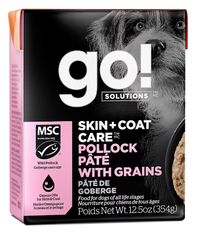 Go! Solutions Skin + Coat Care Pollock Pâté with Grains 354g
