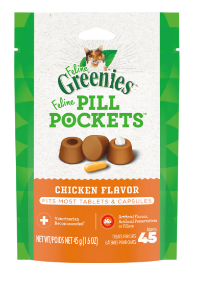 Greenies Feline Pill Pockets Chicken Flavour 45g