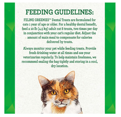 Greenies Feline Adult Dental Catnip Treats 130g