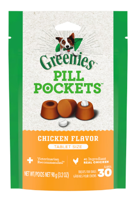 Greenies Pill Pockets Adult Dog Tablet Size Chicken Flavour 90g