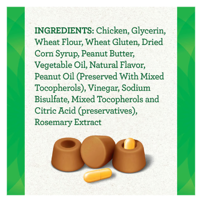 Greenies Pill Pockets Adult Dog Capsule Size Peanut Butter Flavour 224g