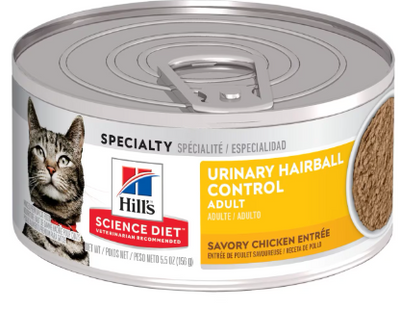 Hill's Science Diet Adult Urinary Hairball Control Savory Chicken Entrée 5.5oz
