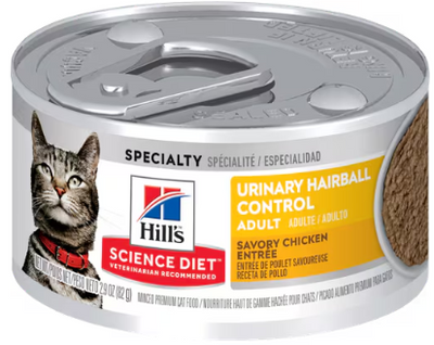 Hill's Science Diet Adult Urinary Hairball Control Savory Chicken Entrée 2.9oz