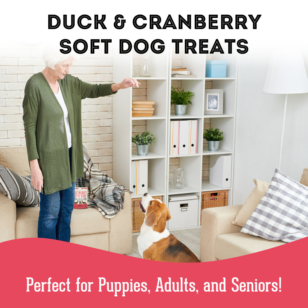 Granville Pet Treatery Get the Duck Out Ta Here- Premium Soft & Chewy Duck & Cranberry Treat For Dogs & Cats 175g