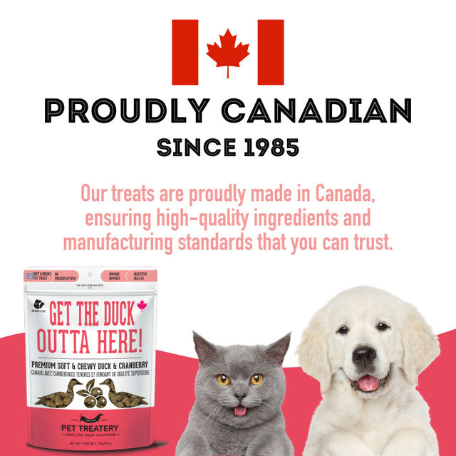 Granville Pet Treatery Get the Duck Out Ta Here- Premium Soft & Chewy Duck & Cranberry Treat For Dogs & Cats 175g