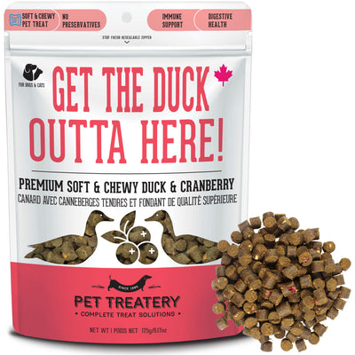 Granville Pet Treatery Get the Duck Out Ta Here- Premium Soft & Chewy Duck & Cranberry Treat For Dogs & Cats 175g