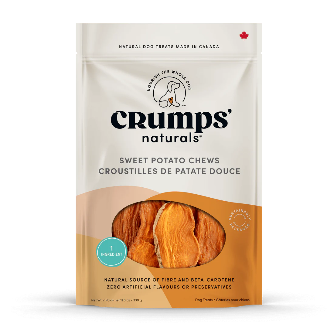 Crumps' Naturals Sweet Potato Chews 330g
