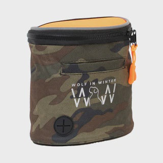 Wolf In Winter Quickdraw Dog Treat Pouch - Orange & Camo