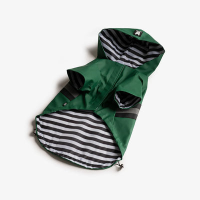 Silver Paw Aden Dog Green Raincoat - Large