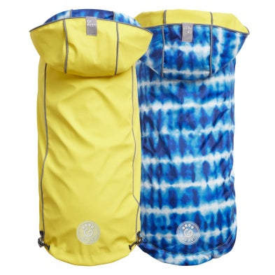 GF Pet Reversible Dog Raincoat | Yellow & Blue -3XL