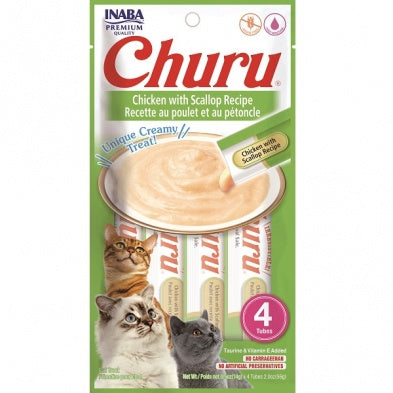 Inaba Churu Puree Chicken with Scallop 4pk