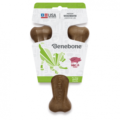 Benebone Wishbone Bacon Chew Toy Medium