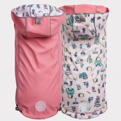 GF Pet Zoom Reversible Dog Raincoat | Pink Fiesta - 4XL