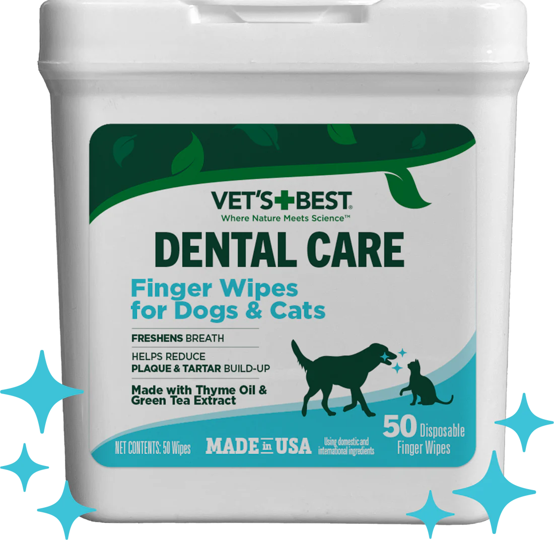 Vet's Best Dental Care Finger Wipes - 50 Wipes