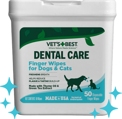 Vet's Best Dental Care Finger Wipes - 50 Wipes