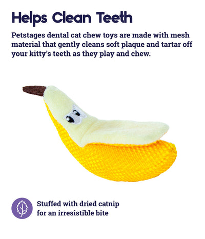 PetStages Catnip & Crinkle Dental Health Banana