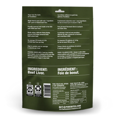 PureBites Beef Freeze Dried Dog Treats 120g