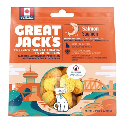Great Jack's Salmon Freeze-Dried Cat Treats/Topper 85g