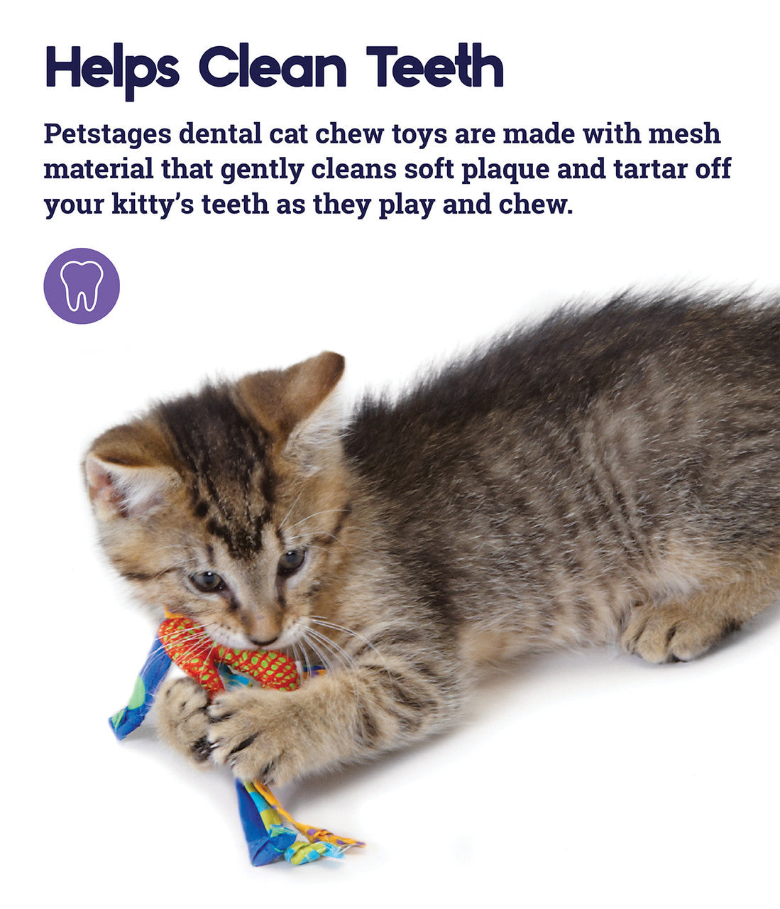 PetStages Catnip Dental Health Cat Chew Toy - 2 Pack