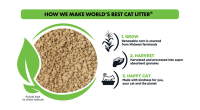 World's Best Multiple Cat Unscented Clumping Litter 14lb