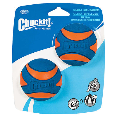 Chuckit! Ultra Squeaker Ball Medium 2 Pack