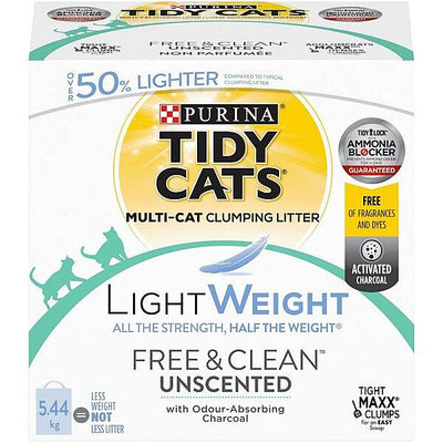 Purina Lightweight Free & Clean Unscented Multi-Cat Clumping Cat Litter 5.44kg