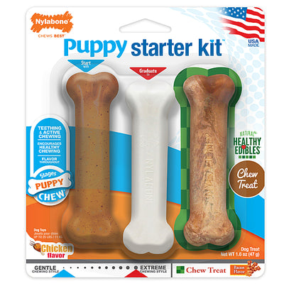 Nylabone Puppy Starter Kit Bone Regular 3 Pack