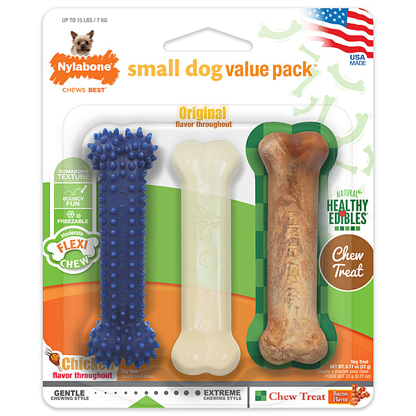 Nylabone Value Pack Small Breed Petite 3 Pack