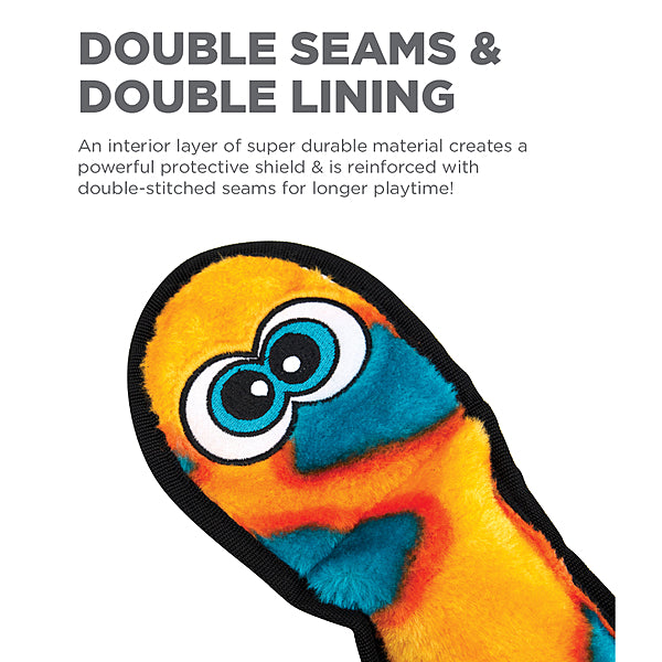 Outward Hound Durablez Snake Orange & Blue | 6 Squeaks