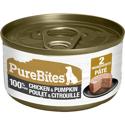PureBites Pure Chicken & Pumpkin Pate for Dogs 2.5oz