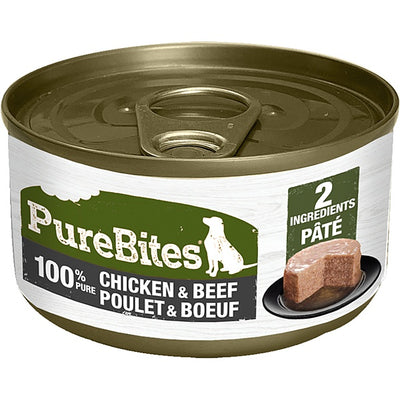 PureBites Dog 100% Pure Chicken & Beef Pate 2.5oz