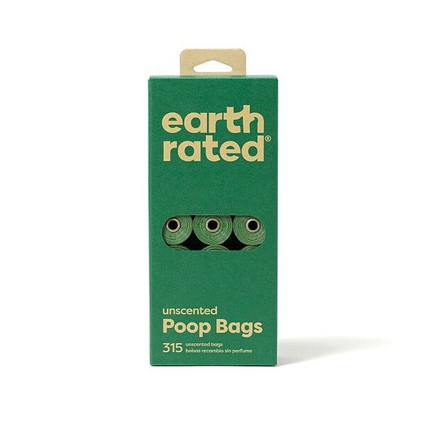 Earth Rated Unscented Refill Poop Bags - 21 Rolls, 315 Bags