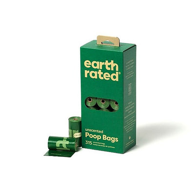 Earth Rated Unscented Refill Poop Bags - 21 Rolls, 315 Bags