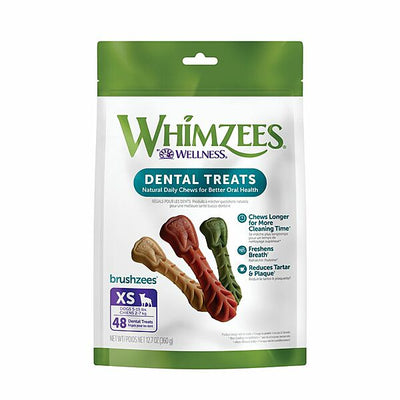 Wellness Whimzees Brushzees Extra Small 48 Pack