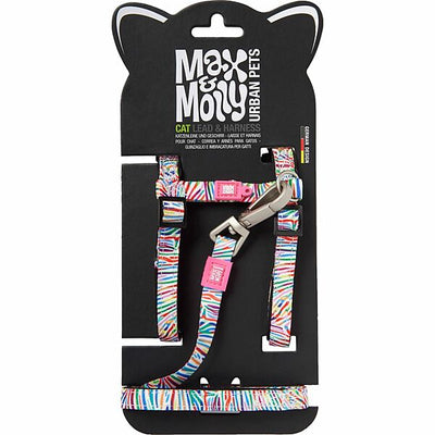 Max & Molly Urban Cat Harness/Leash Set - Magic Zebra