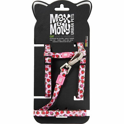 Max & Molly Urban Cat Harness/Leash Set - Strawberry Dream