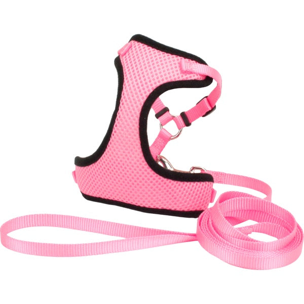 Coastal Comfort Soft Harness & Lead 6' Pink