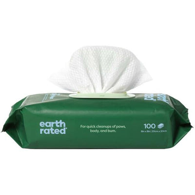 Earth Rated White Tea & Basil Pet Wipes 100 Pack