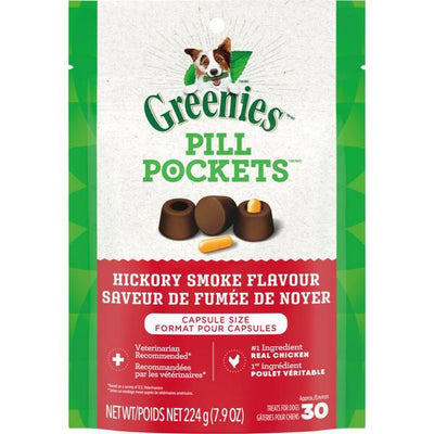 Greenies Pill Pockets Adult Dog Capsule Size Hickory Smoke Flavour 224g