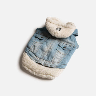 Silver Paw Denim Jean Jacket - Small