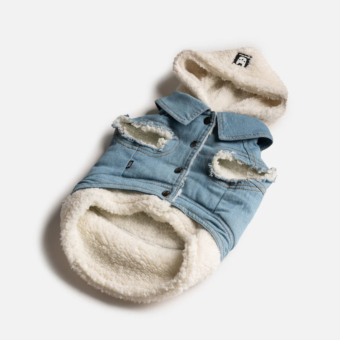 Silver Paw Denim Jean Jacket - Small