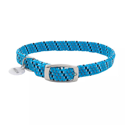 Coastal ElastaCat Reflective Safety Stretch Collar with Reflective Charm - Blue & Black