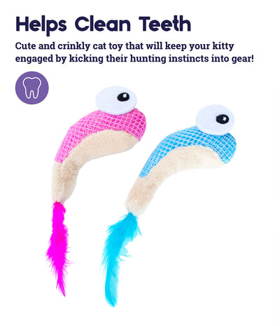PetStages Catnip Dental Health Shrimpies - 2 Pack