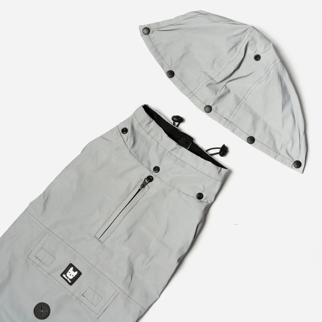 Silver Paw Reflective Raincoat - Extra Small